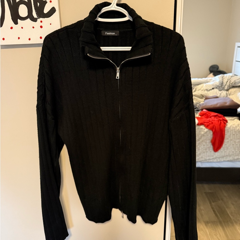 Black Zip Sweater
